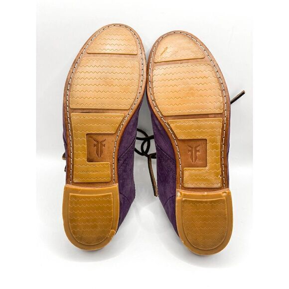 Frye Jillian Oxford Purple Leather Lace Up Shoes Size 6.5 - Picture 7 of 7